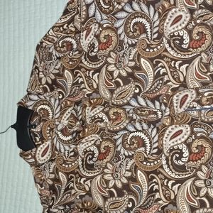 Tasso Elba 2X brown paisley shirt